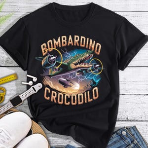 Italian Brainrot Bombardino Crocodilo T-Shirt lb102