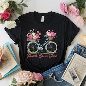 Traum gedeihen Blumen Fahrrad subtile 8647 Trump widerstehen T-Shirt lb101