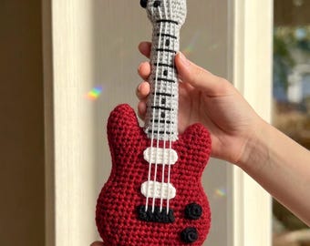 Crochet Guitar Pattern, Amigurumi Electric Guitar PDF, Musical Instrument Crochet Pattern, Realistic Guitar Plushie Tutorial,English Pattern
