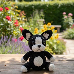 Handgemachtes Häkelmuster Boston Terrier Plüschtier - Amigurumi Boston Terrier Plüschtier Englisch PDF Muster