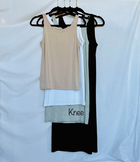 Knee Length Tank Top Layering Modest Tank Tank Dress Versatile Sleeveless  Top Women's Top Undershirt Summer Top Brand - Etsy Canada