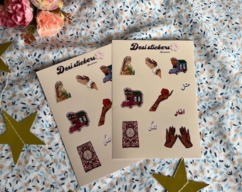 Pakistani Truck Stickers | Henna Art, Urdu (A6 Vinyl Sheet)