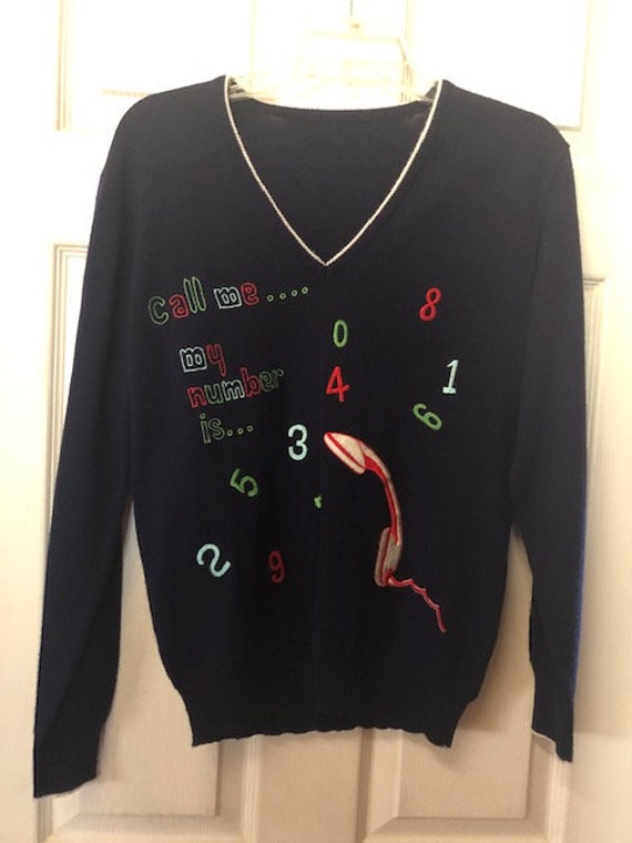 Vintage Rochelle California Telephone Sweater