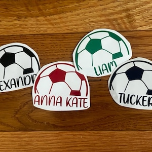 Custom soccer ball vinyl decal | Personalize with name