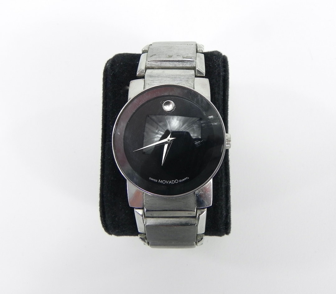 Movado Museum Mens Wrist Watch Vintage Model T4A4028K 1980s Wrist Watch ...