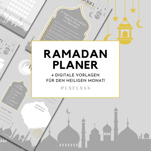 Ramadan Planer Vorlagen 2023, Islamischer Planer, Ramadan Tracker, Druckbare Ramandan Templates, Ramadan Digital PDF