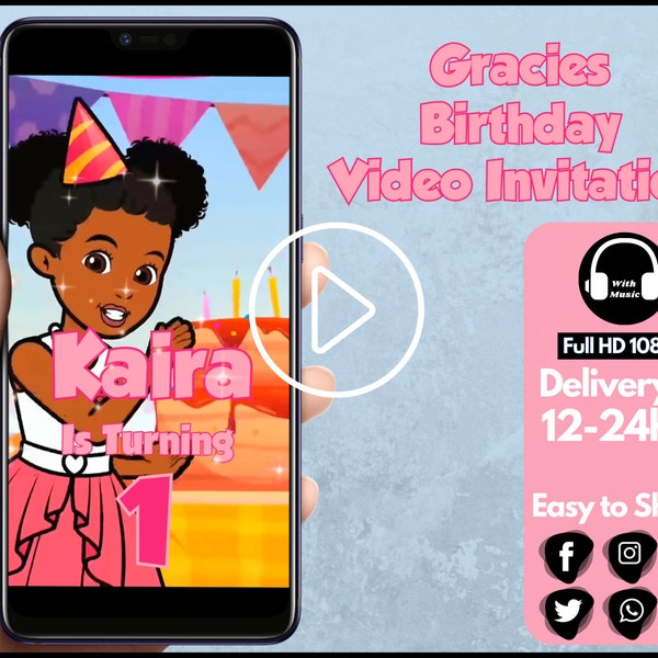 Gracies Corner Birthday Invitation Video, Gracies Video Invitation, Gracies video Invite, Gracies Evite, Gracies Personalised invitation