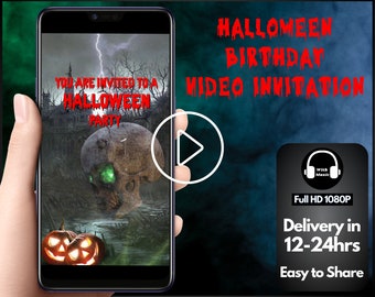 Halloween Party Video Invitation, Halloween Invitation video, horror video invitation, Halloween digital evite, personalised evite