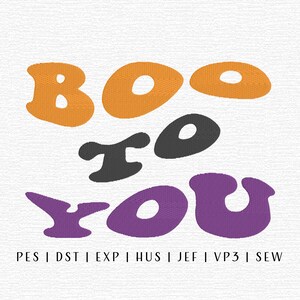 Boo to You Haft Plik, Groovy Boo to You, Groovy Haft Halloween, Modny Plik Haftu, Haft Nie Tak Straszne Imprezy
