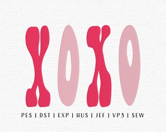 XOXO Embroidery Design File, Trendy Embroidery, Valentines Embroidery, Valentine Saying Embroidery File, Trendy Sayings