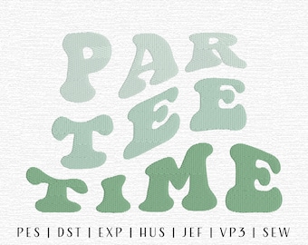 Par Tee Time Embroidery Design File, Golf Embroidery Design, Groovy Golf, Trendy Embroidery, Sport Embroidery, Masters Embroidery