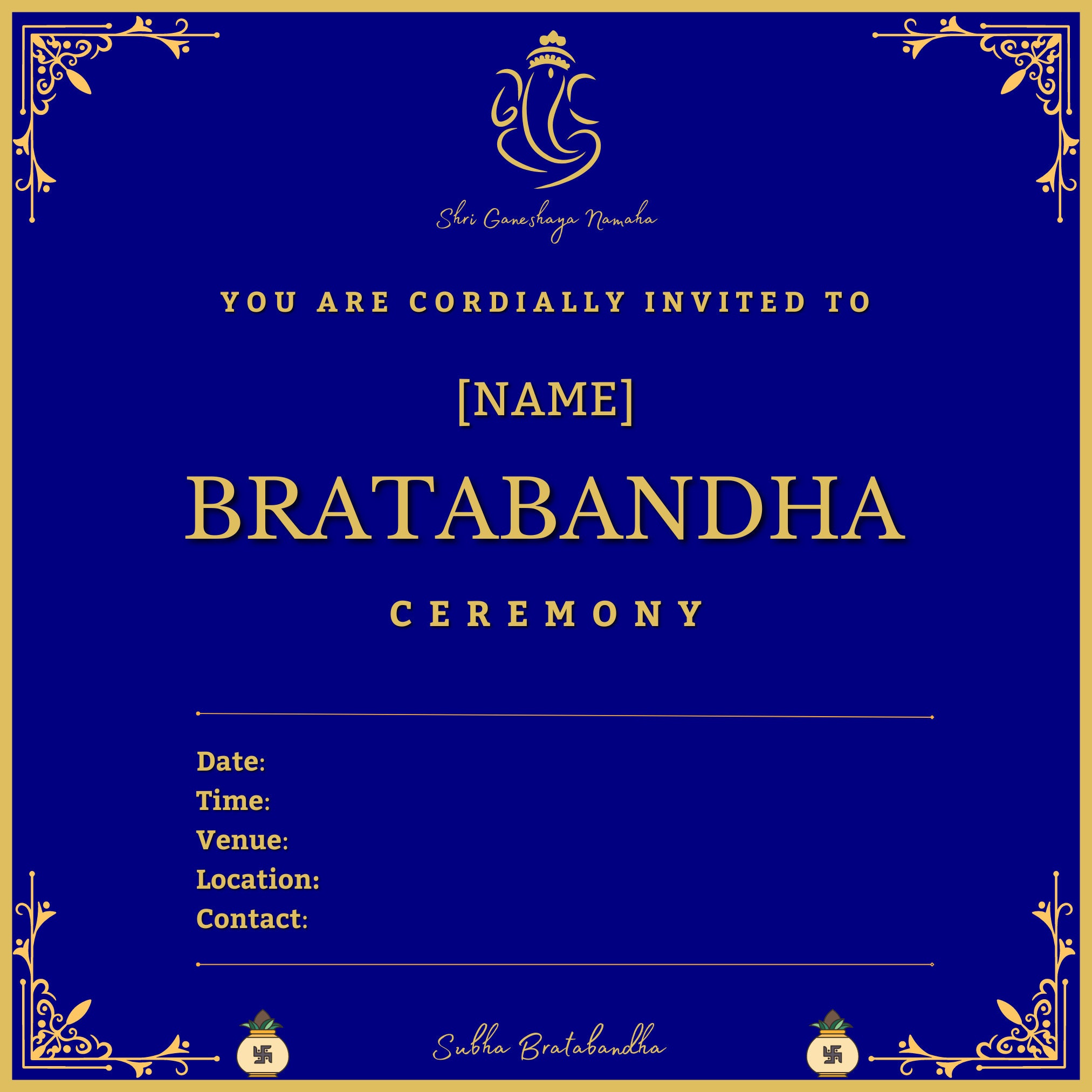 Nepali Bartaman / Upanayan Invitation Card Etsy