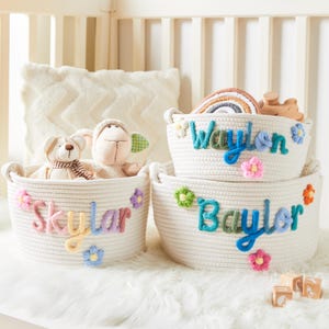 Baby-Geburtsgeschenkkörbe - Spielzeug-Aufbewahrungskörbe, Baby-Namensgeschenke, Baby-Puppenkörbe, Neugeborenen-Geschenke, Kinderzimmer-Geschenke, Tante's Wahl-Geschenke