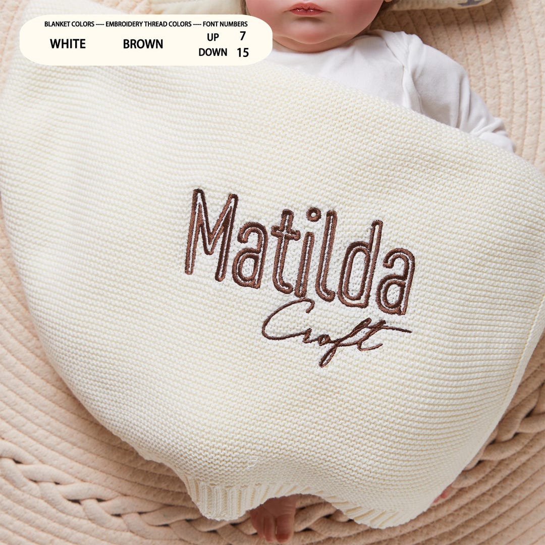 Baby Name Blanket, Welcome Baby Blanket Keepsake
