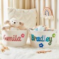 Coloured Rope Name Storage Basket - Baby Gift Basket,Personalized Baby Gift,Baby Name Gift,Baby Girl Gift,Baby Boy Gift,Storage Basket