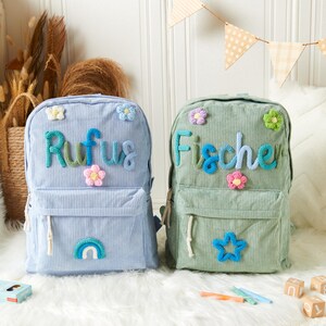 Sac à dos personnalisé pour enfant avec nom - Cartable en velours pour tout-petits, cartable pour enfants, sac à dos pour enfants, sac à dos pour enfants, cadeaux pour chambre d'enfant