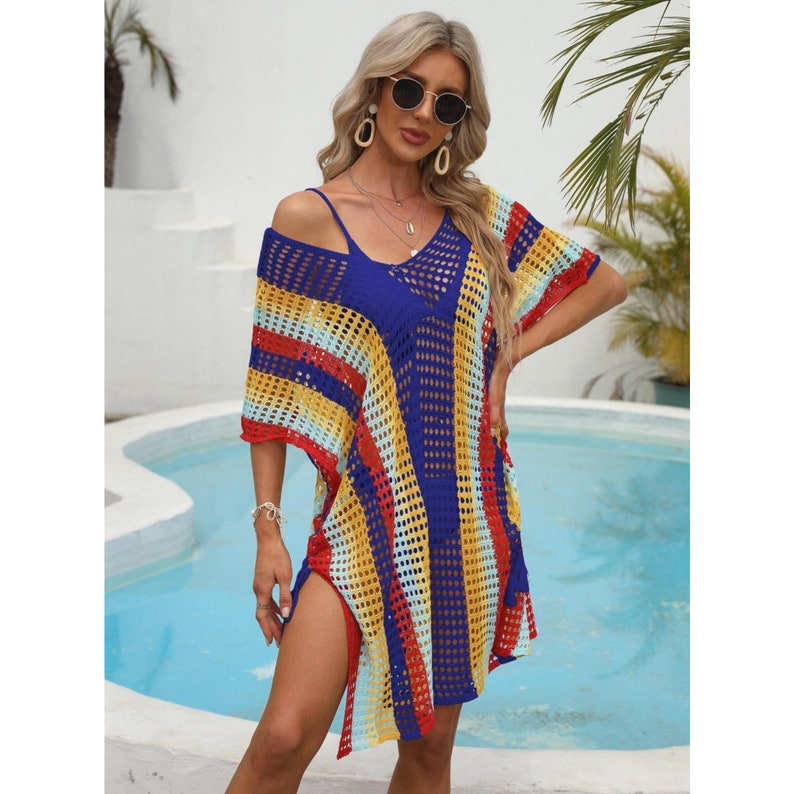 Beach Crochet Beach Cover up Bikini Cover up Kaftan for Etsy