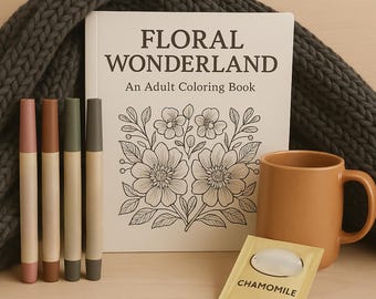 Cozy Coloring Night Gift Box: Adult Coloring Book, Blanket & Hot Cocoa