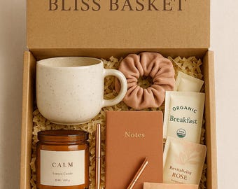 Morning Bliss Gift Box: Mug, Journal, Tea & Cozy Self-Care