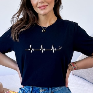 Camicia battito cardiaco, camicia EKG, camicia ritmo, camicia fibrillazione atriale, camicia cardiologia, regalo per camicia infermiera, regalo per camicia medico