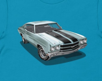 1970 Chevy Chevelle Classic Car Illustration t-shirt