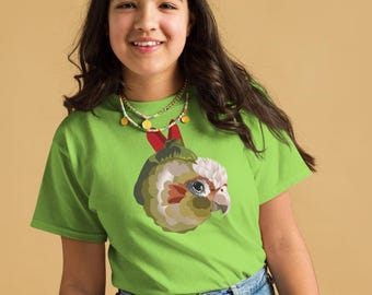 Green Cheek Conure Cartoon Youth Tee