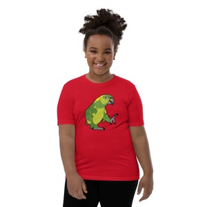 Camiseta juvenil con loro amazónico de nuca amarilla feliz