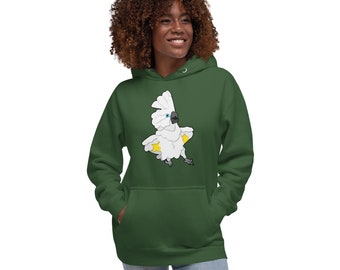 Cartoon Umbrella Cockatoo Parrot Unisex Hoodie