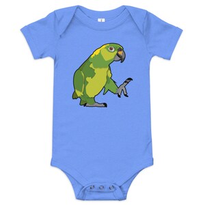 Body de manga corta para bebé, diseño de loro amazónico de nuca amarilla, de 3 a 24 meses