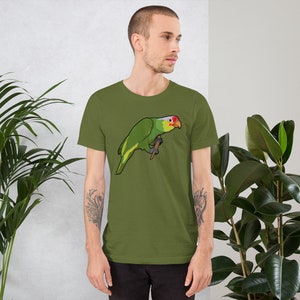 Camiseta unisex Curious Red Lore Amazon Parrot
