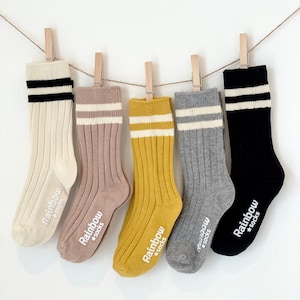 Kindersocken in Free Size, rutschfest, Doppelleinen, Einheitsgröße, Mädchensocken, Jungensocken