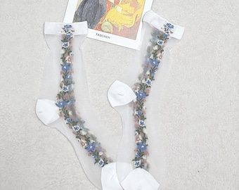 Sheer Floral Socks: Women's Fashion Socks