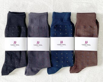 Men's Jacquard Suit Socks: Dress Socks, 4 Colours