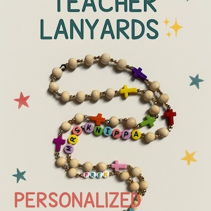 Custom Teacher Lanyard | Personalized Beaded Badge Holder | Teacher Gift | Back to School Accessories | Teacher Appreciation