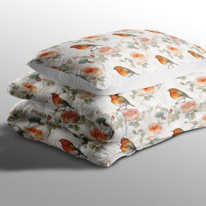 1 seamless patter, watercolour robin , delicate robin bird pattern, download robin bird , downloadable file, commercial licence included