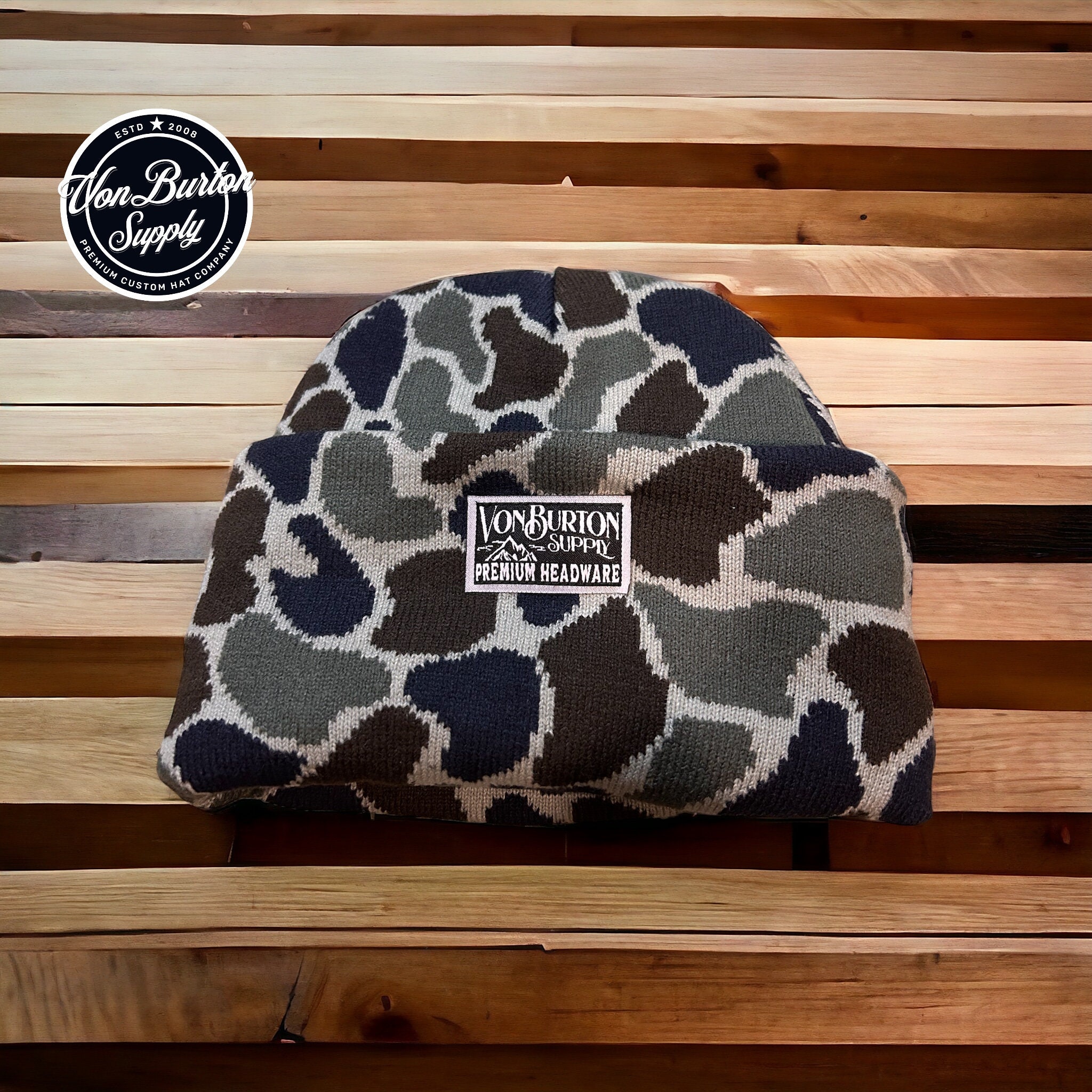 Old School Camo Beanie Scrub Oak Creeper Duck Camo Beanie Etsy