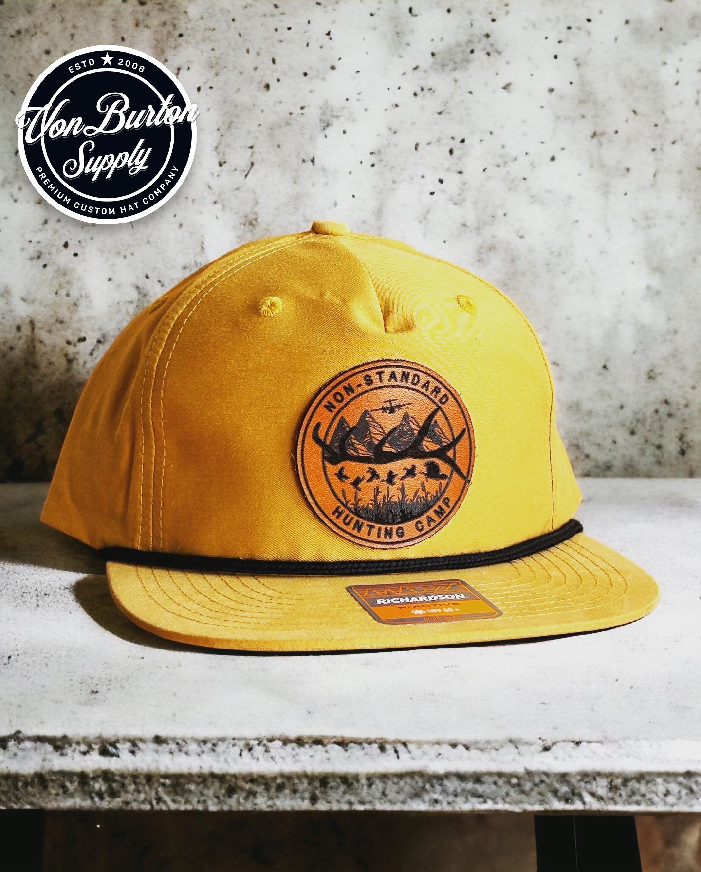 Custom Richardson 256 Umpqua Rope Leather Patch Hat, Custom Richardson