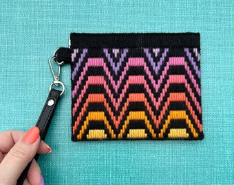 DIGITALES MUSTER: "Call Me" Bargello Armband - Bargello Plastic Canvas Nadelspitzen Handwerksmuster