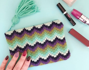 DIGITAL PATTERN: "Little Lies" Bargello Bag - Bargello Plastic Canvas Needlepoint Craft Pattern