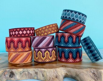 DIGITAL PATTERN: Everywhere Bargello Bangles - Bargello Plastic Canvas Needlepoint Craft Pattern