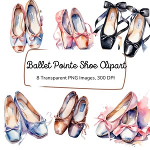 Ballet Pointe Shoes Clipart | Ballet Slippers Svg | Ballerina Shoes | Ballet Slippers. | Dance Png Digital Design | Ballet Shoes