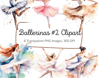 Bailarina Clipart / Bailarina de ballet / Vector Ballerina / Ballet Png / Cisne Png / Descarga instantánea / Danza Clipart / Acuarela Rosa Bailarina