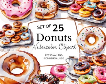 Donut Collection Clipart | Donut Clipart | Donuts| Sprinkle Donuts | Donut Clip Art | Commercial Use | Cut File