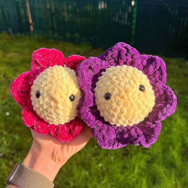 Porte-clés fleur en crochet mignon fait main amigurumi