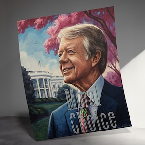 Jimmy Carter Digital Wall Art, JPEG, Visione di speranza, Bussola morale, Stampa artistica con citazione ispiratrice, Opera d'arte della Casa Bianca, Messaggio positivo