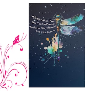 Dragonfly Poem Digital Art, Watercolor Dragonfly Print, I Am The Storm, Inspirational Quote Art, Home Decor Printable, Digital Downloads