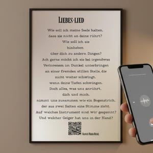 Rilke Love Poem Printable with Audio | QR Code Poetry Wall Art | Romantic Literary Gift | Audible Poetry Edition | Watercolor Painting
