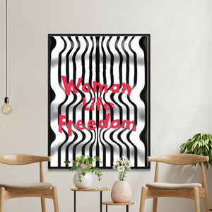 Women Life Freedom Wall Art Poster, Digital Download PNG, Women worldwide still fighting Print