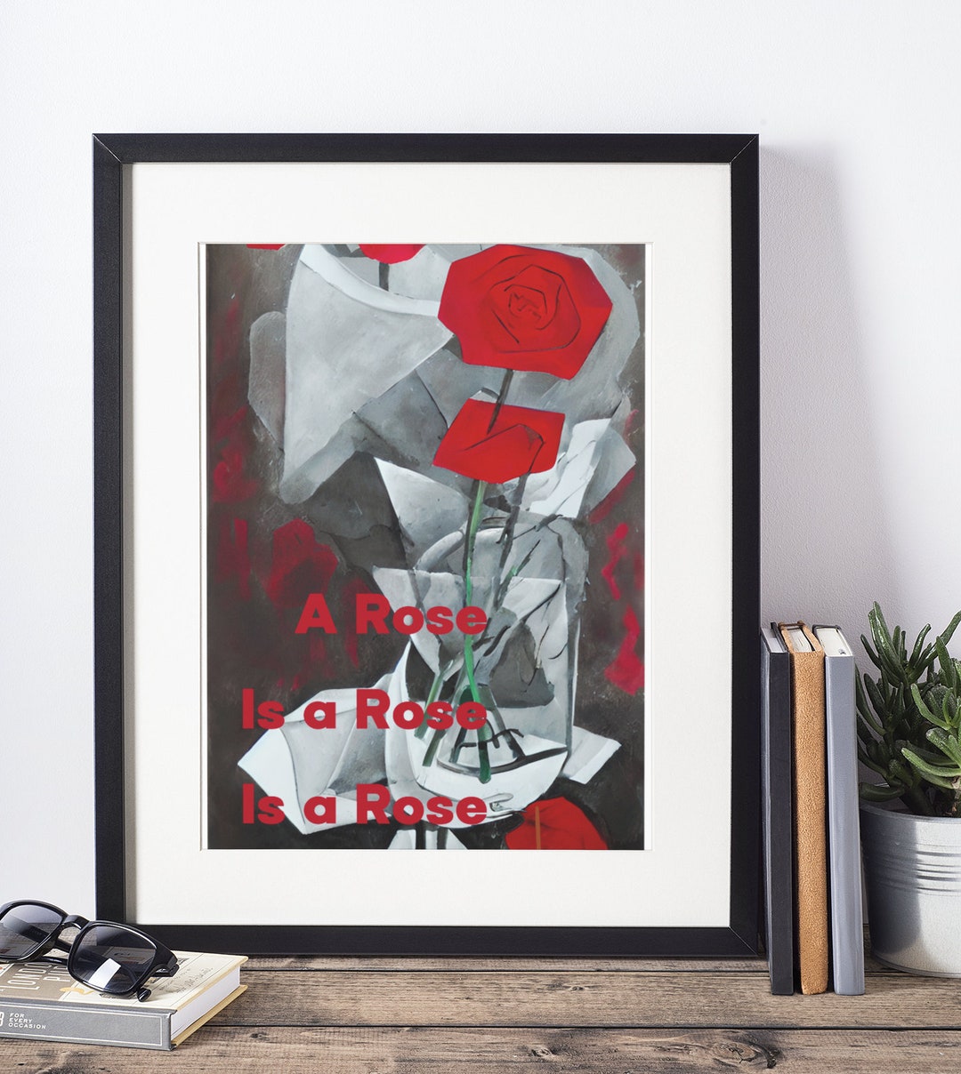 A Rose is a Rose is a Rose Quote Gertrude Stein Digital Etsy