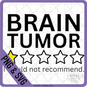 Hirntumor Layered svg, png, lustiges Shirt-Design, 1 Stern, würde nicht empfehlen, SVG, PNG digitale Download-Datei